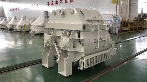 Advantages of hydraulic unloading of twin-shaft mixer